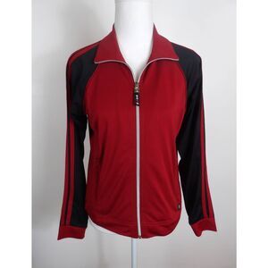 Vintage 1990's OLEG CASSINI Sport Warmup Jacket / Red Black